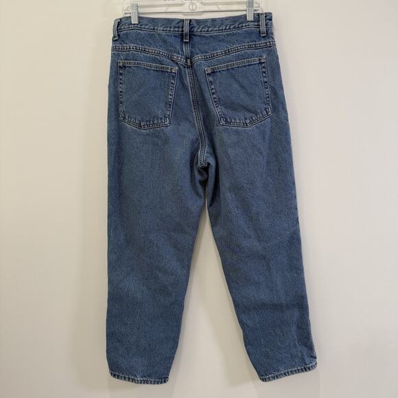 LL Bean Womens Double L Jeans Ultra High Rise Tapered Leg Flannel Lined Sz 14 P - Picture 10 of 10